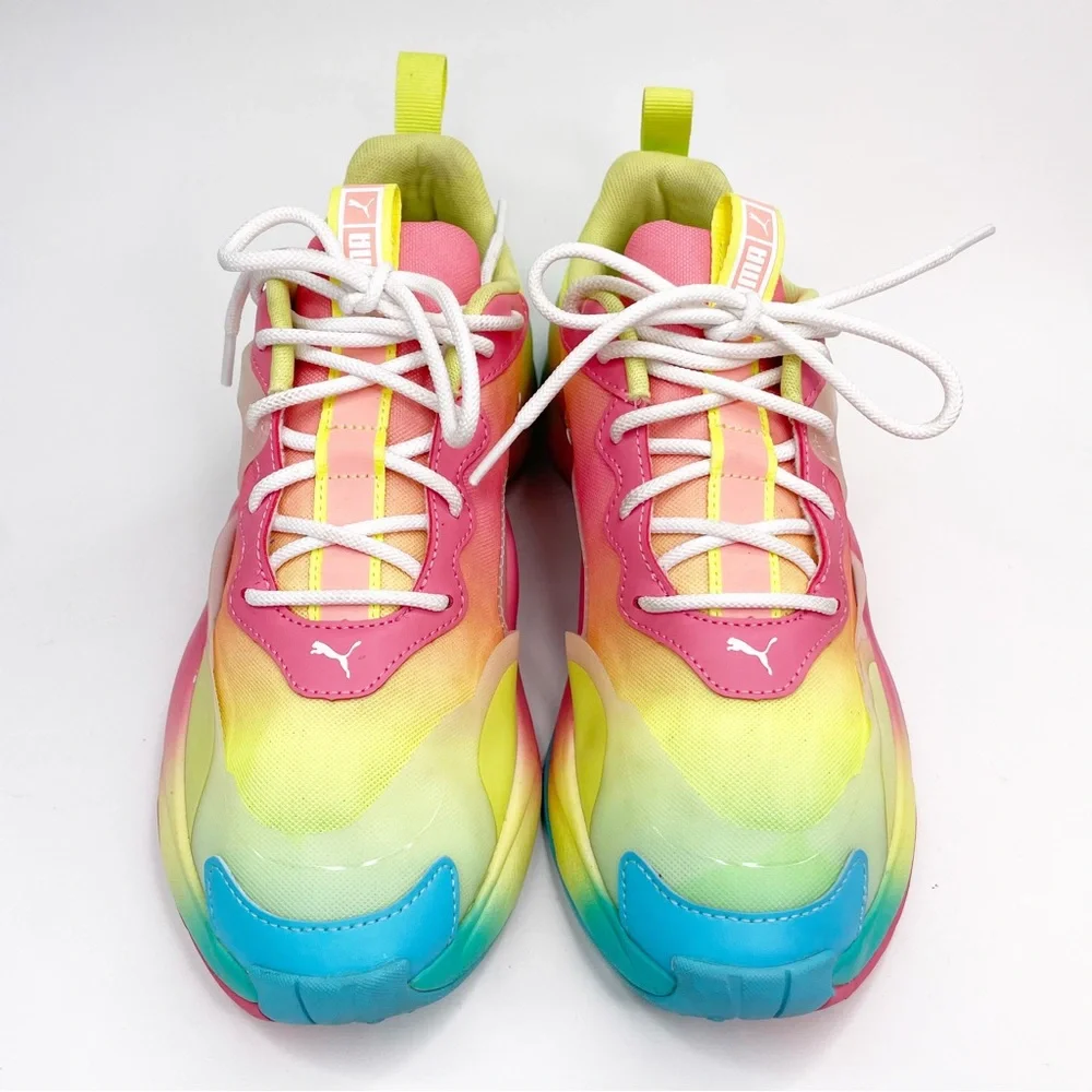 Puma For Free People Movement Rainbow Tie-Dye Rise Sneakers - Picture 3 of 10
